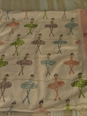 Children's Ballerina Print Pillow Shams in Pastel Multi